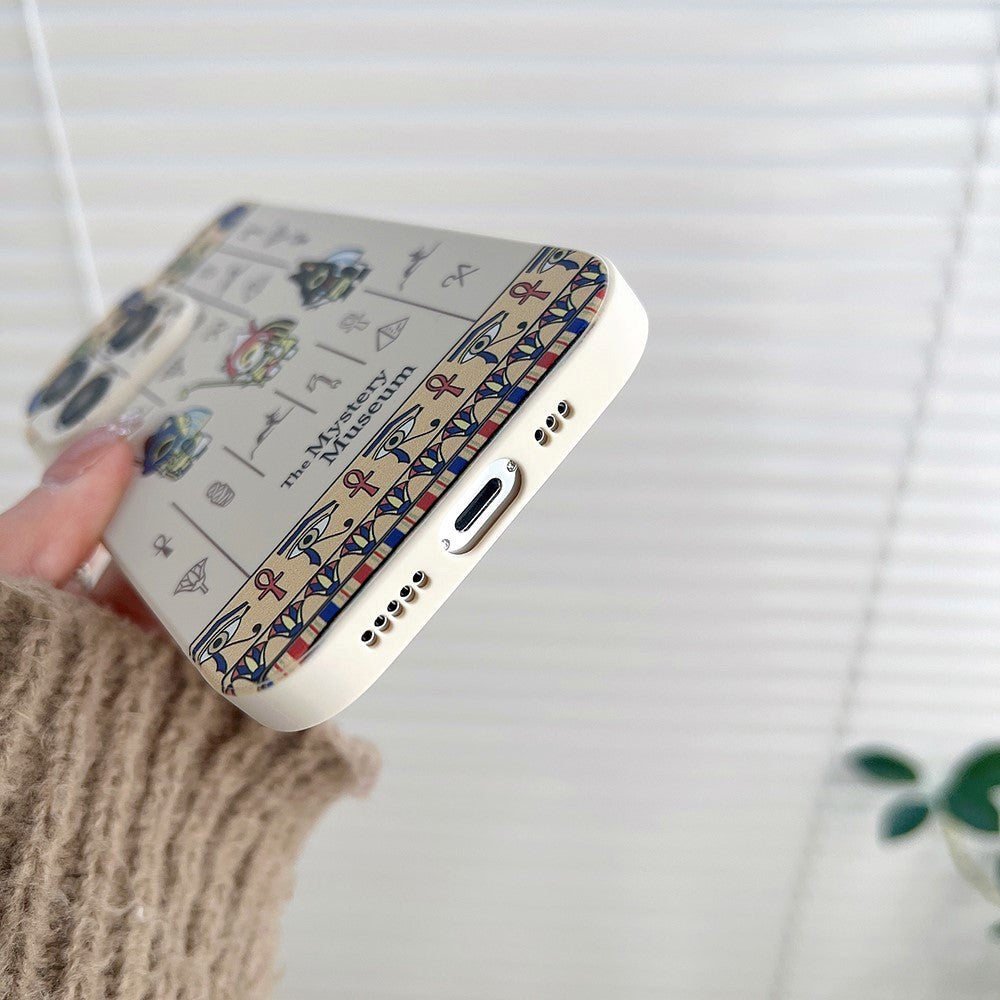 iPhone 14 Pro Fleksibelt TPU Plastik Mobil Cover med Print - Hieroglyffer