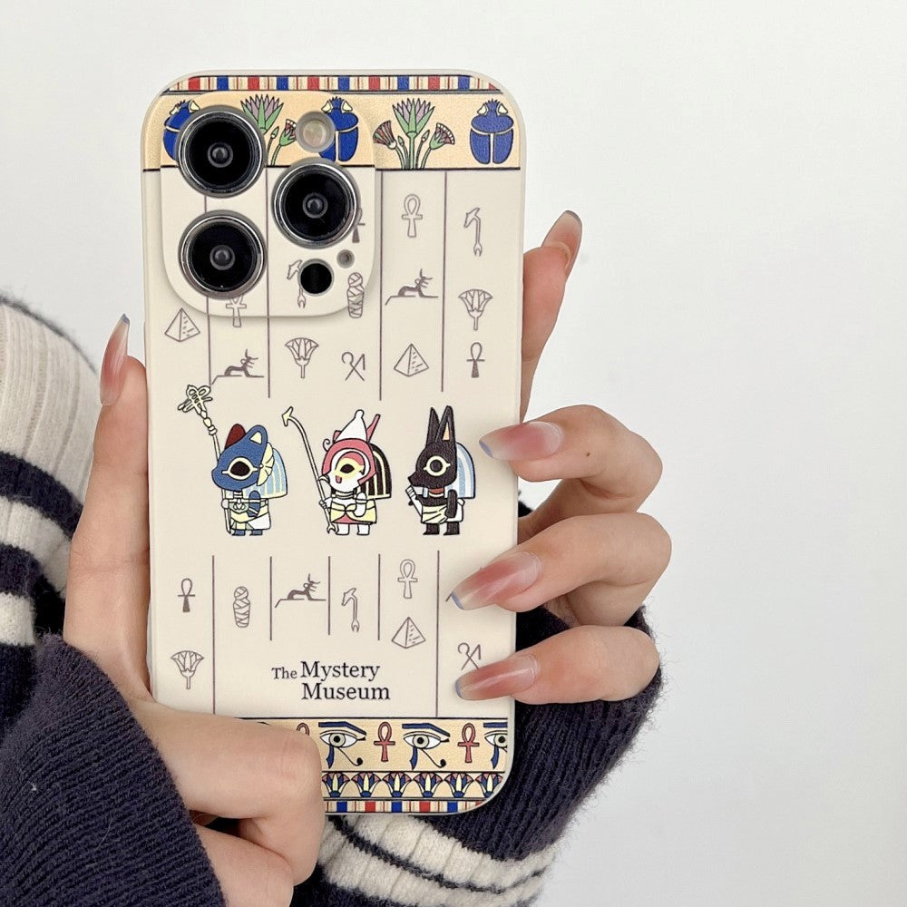 iPhone 14 Pro Fleksibelt TPU Plastik Mobil Cover med Print - Hieroglyffer