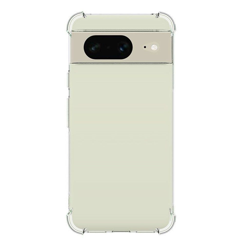 Google Pixel 8 Shockproof Fleksibelt Plastik Bagside Mobil Cover - Gennemsigtig