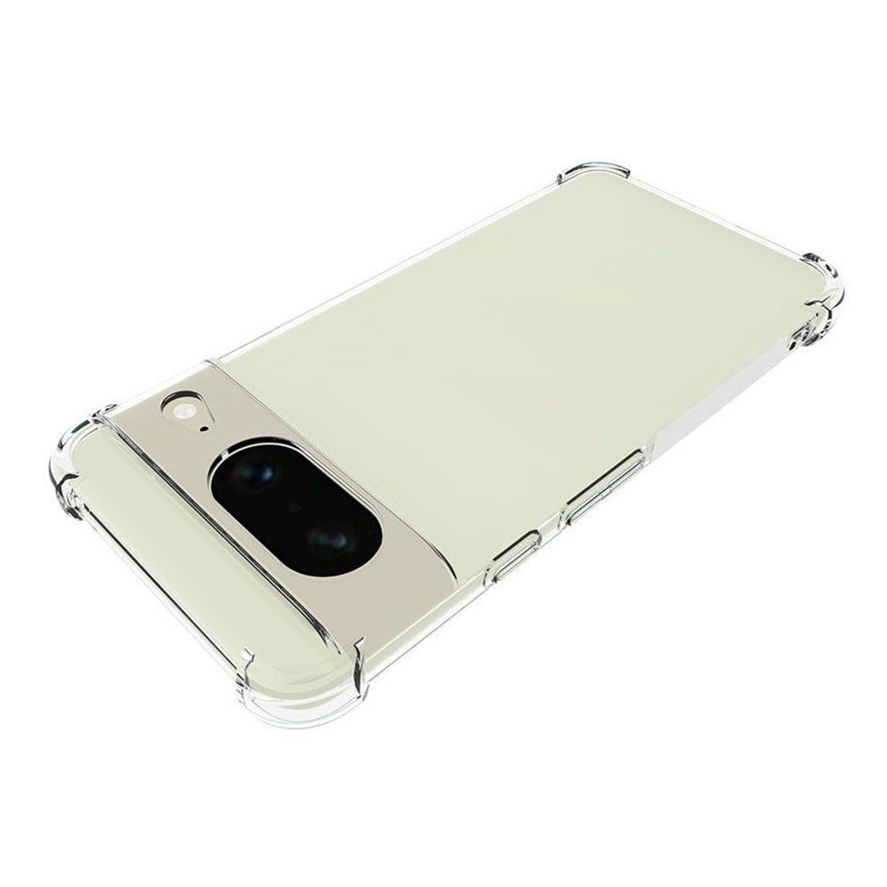 Google Pixel 8 Shockproof Fleksibelt Plastik Bagside Mobil Cover - Gennemsigtig