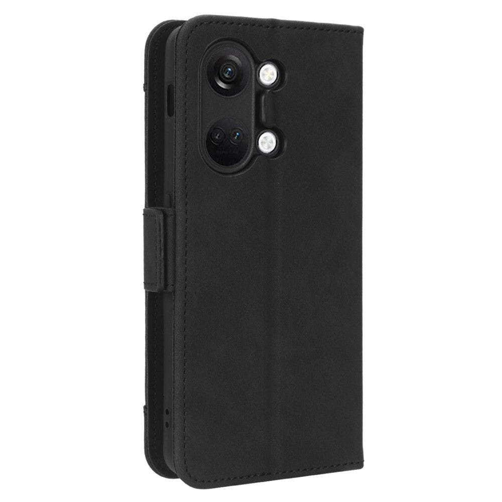 OnePlus Nord 3 (5G) Blank Læder Mobil Cover m. Stor Pung - Sort