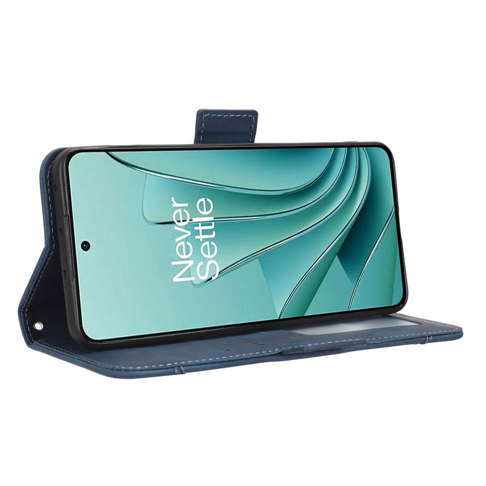 OnePlus Nord 3 (5G) Blank Læder Mobil Cover m. Stor Pung - Blå