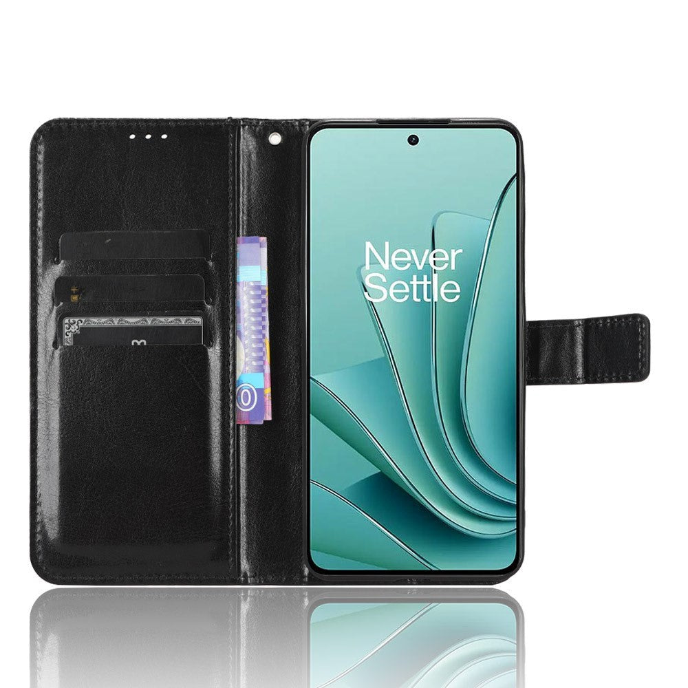 OnePlus Nord 3 (5G) Læder Mobil Cover m. Pung og Strop - Sort