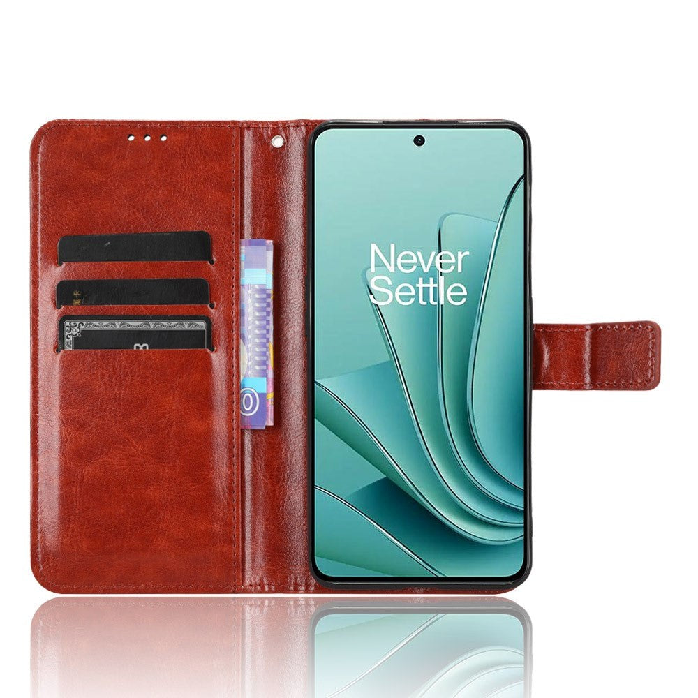 OnePlus Nord 3 (5G) Læder Mobil Cover m. Pung og Strop - Brun