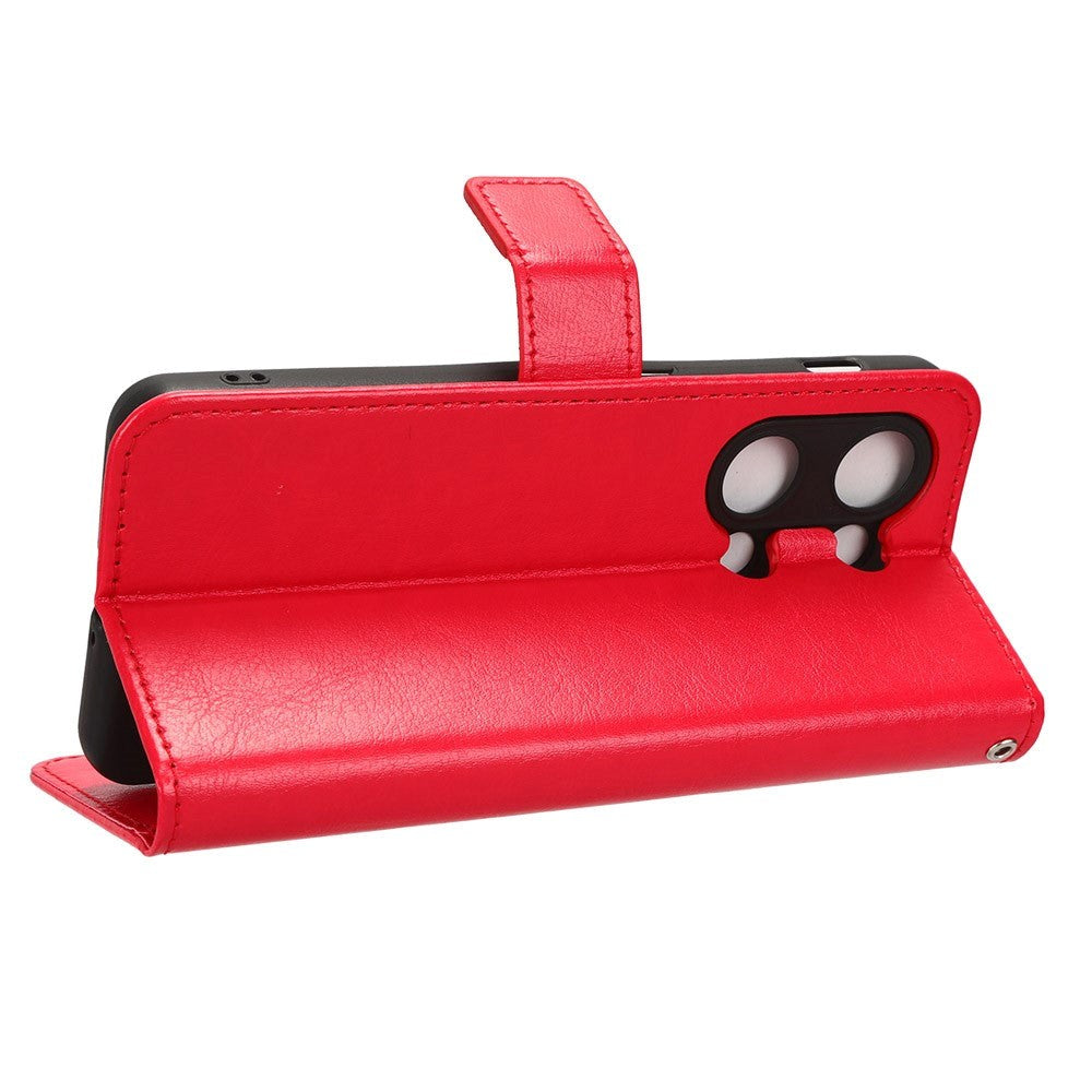 OnePlus Nord 3 (5G) Læder Mobil Cover m. Pung og Strop - Rød