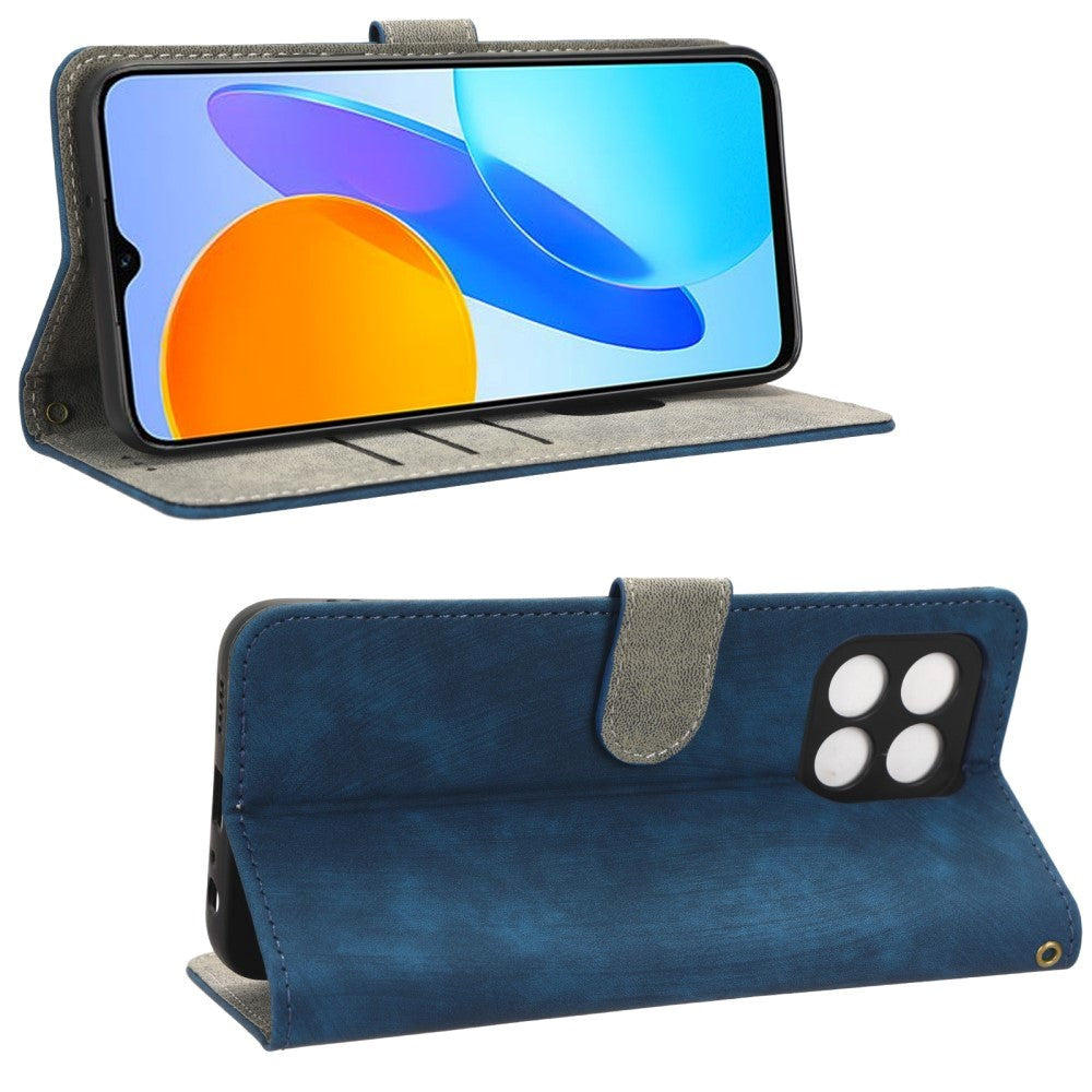 Honor 70 Lite Læder Mobil Cover m. Pung & Strop - Blå