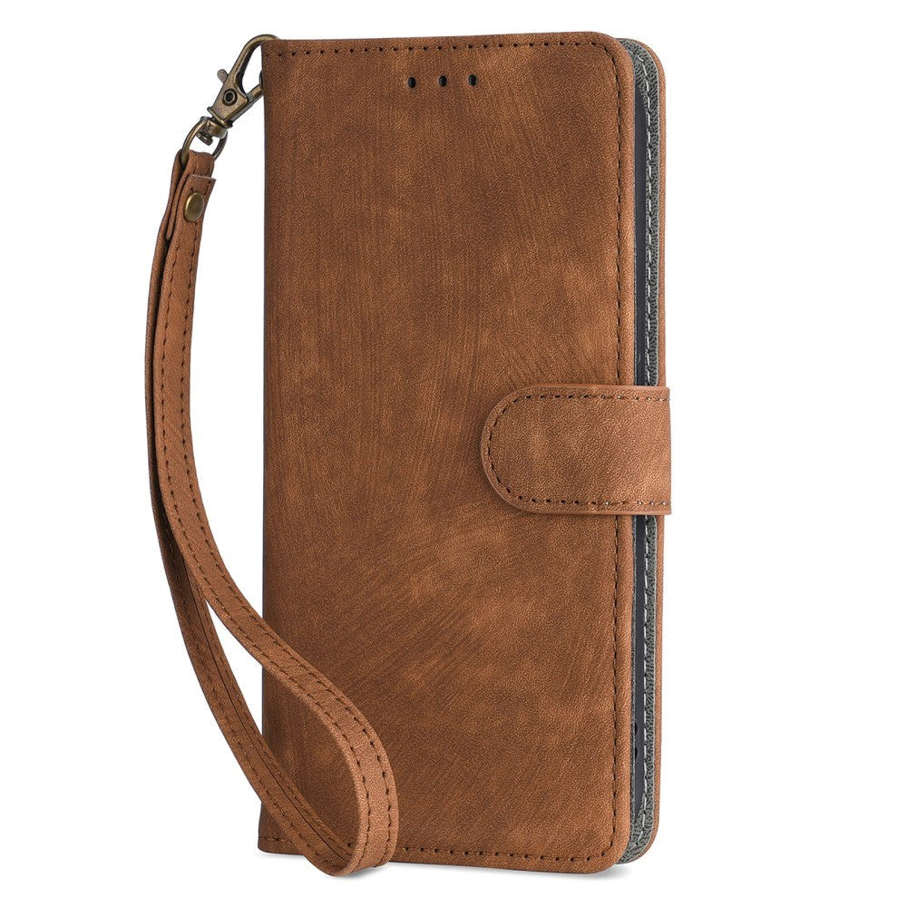 Honor 70 Lite Læder Mobil Cover m. Pung & Strop - Brun