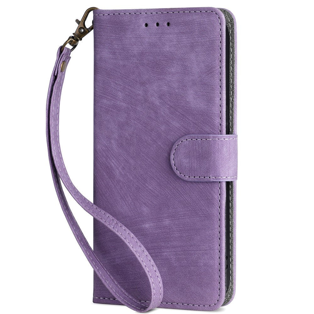 Honor 70 Lite Læder Mobil Cover m. Pung & Strop - Lilla