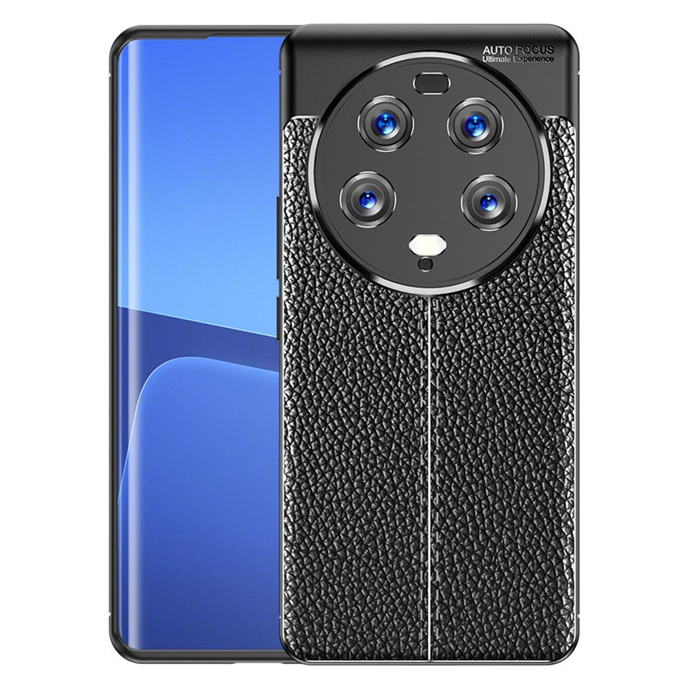 Xiaomi 13 Ultra Læderbetrukket Plastik Mobil Cover - Sort