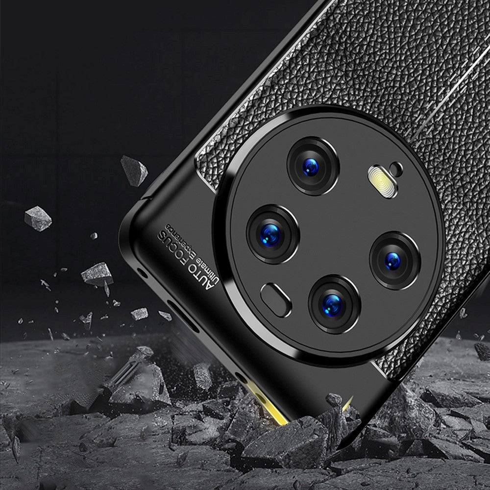 Xiaomi 13 Ultra Læderbetrukket Plastik Mobil Cover - Sort