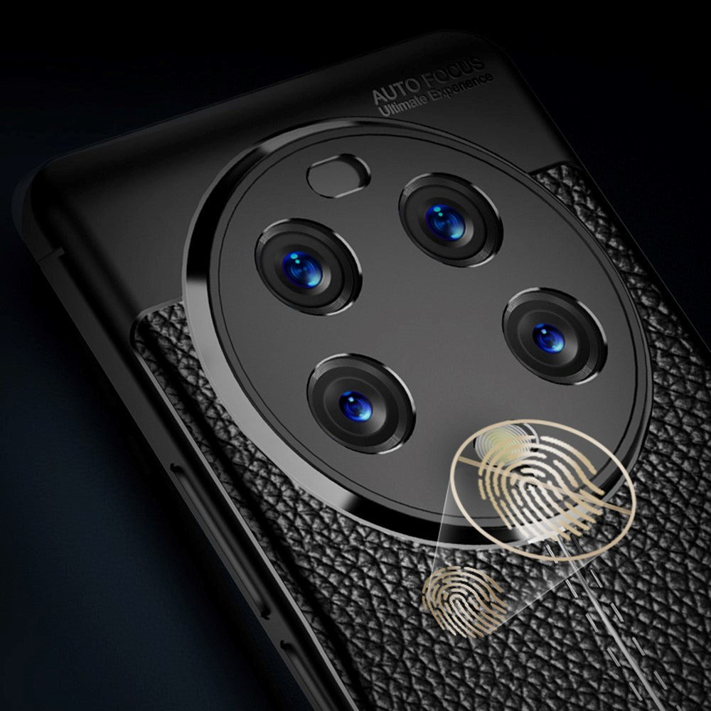 Xiaomi 13 Ultra Læderbetrukket Plastik Mobil Cover - Sort