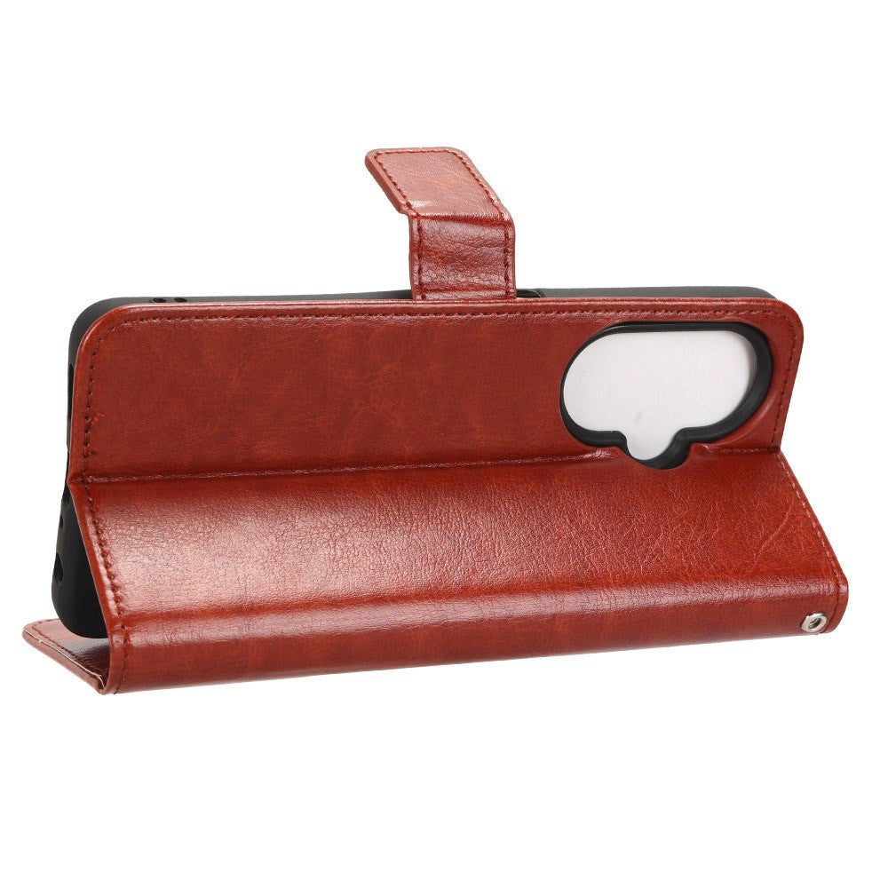 OnePlus Nord CE 3 Lite Læder Mobil Cover m. Pung & Ståfunktion - Brun