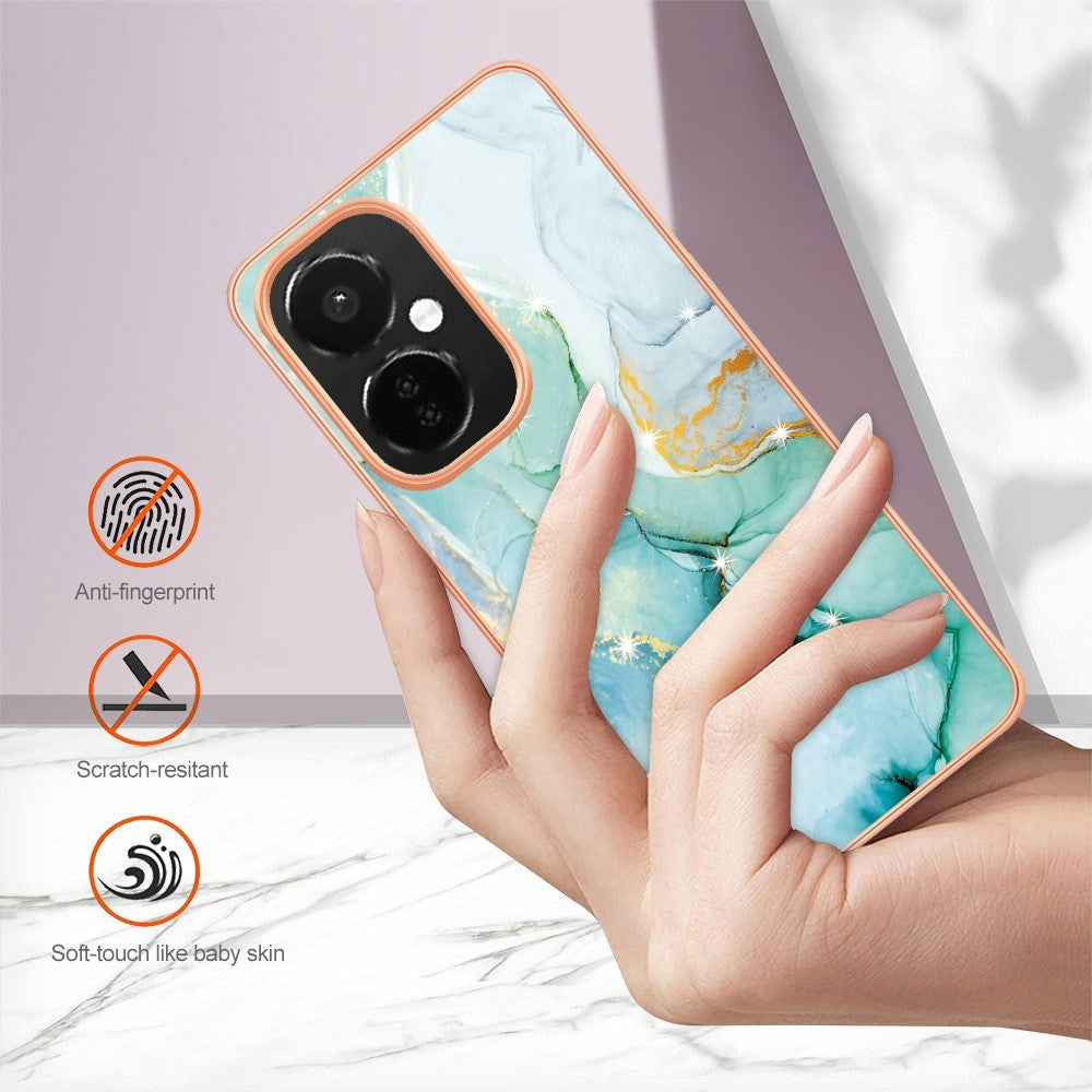 OnePlus Nord CE 3 Lite (5G) Hybrid Plastik Mobil Cover - Turkis Marmor