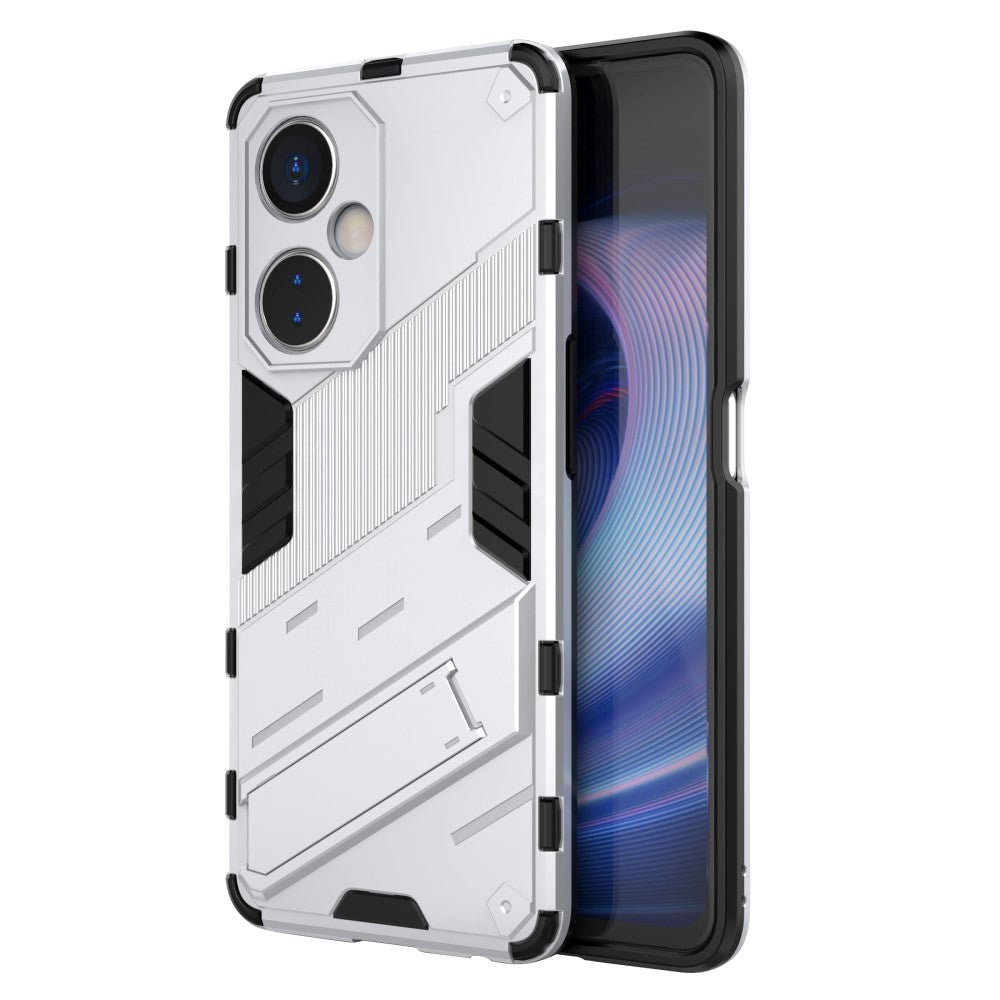 OnePlus Nord CE 3 Lite Hybrid Håndværker Mobil Cover m. Kickstand - Hvid