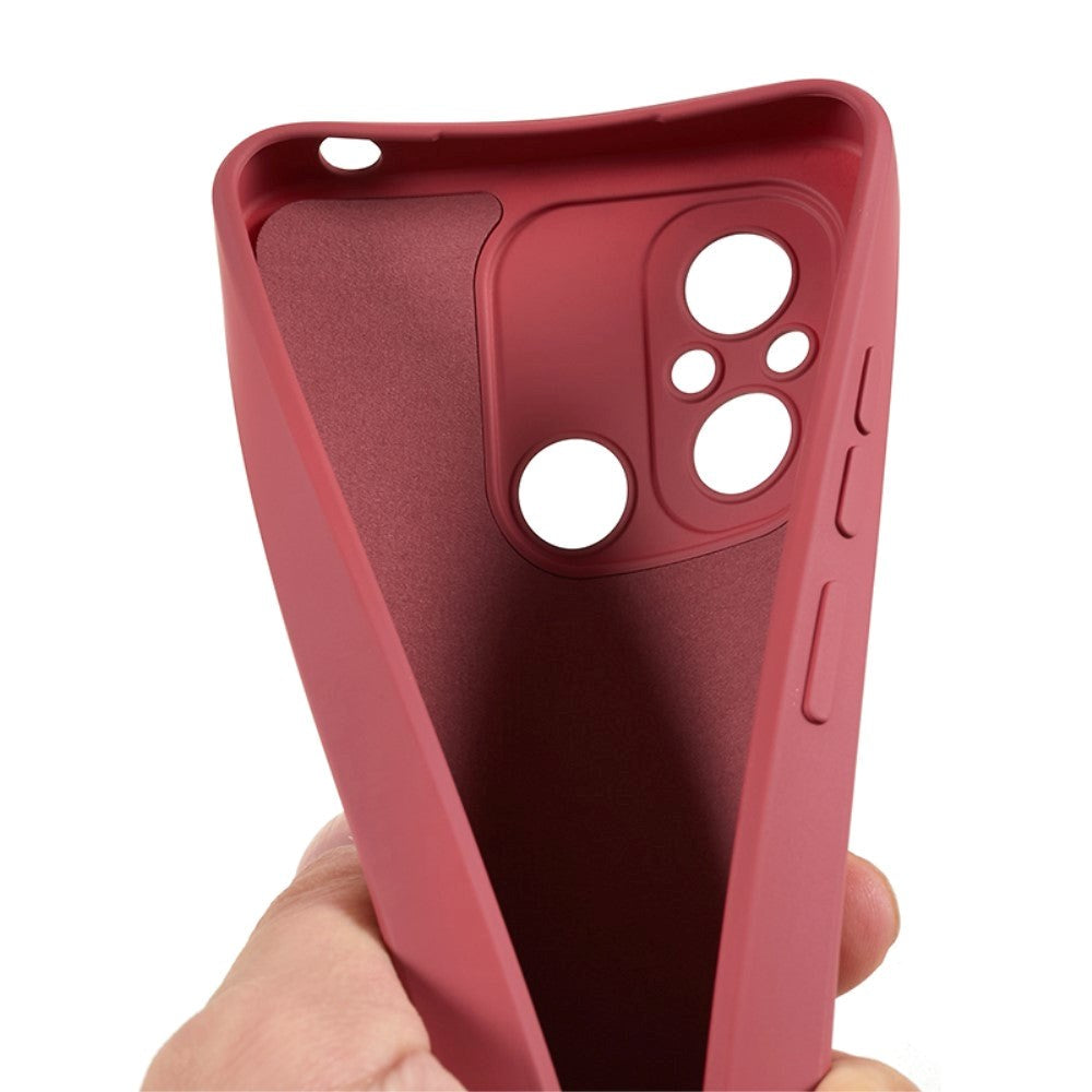 Xiaomi Redmi 12C Fleksibelt Plastik Mobil Cover - Rustrød
