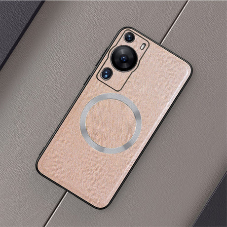 Huawei P60 Pro Plastik Mobil Cover m. Ru Tekstur - MagSafe Kompatibel - Guld