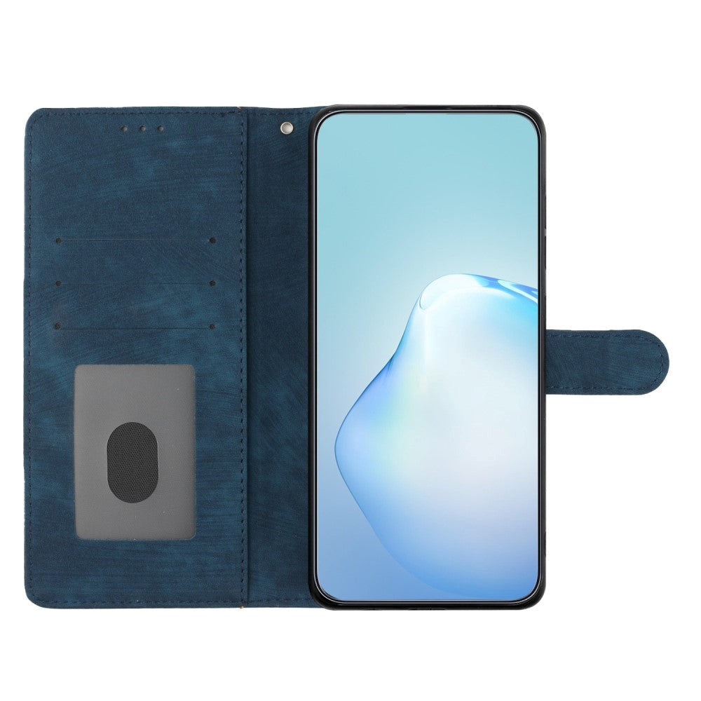 Xiaomi Redmi Note 11 Pro Læder Mobil Cover m. Pung og Strop - Blå