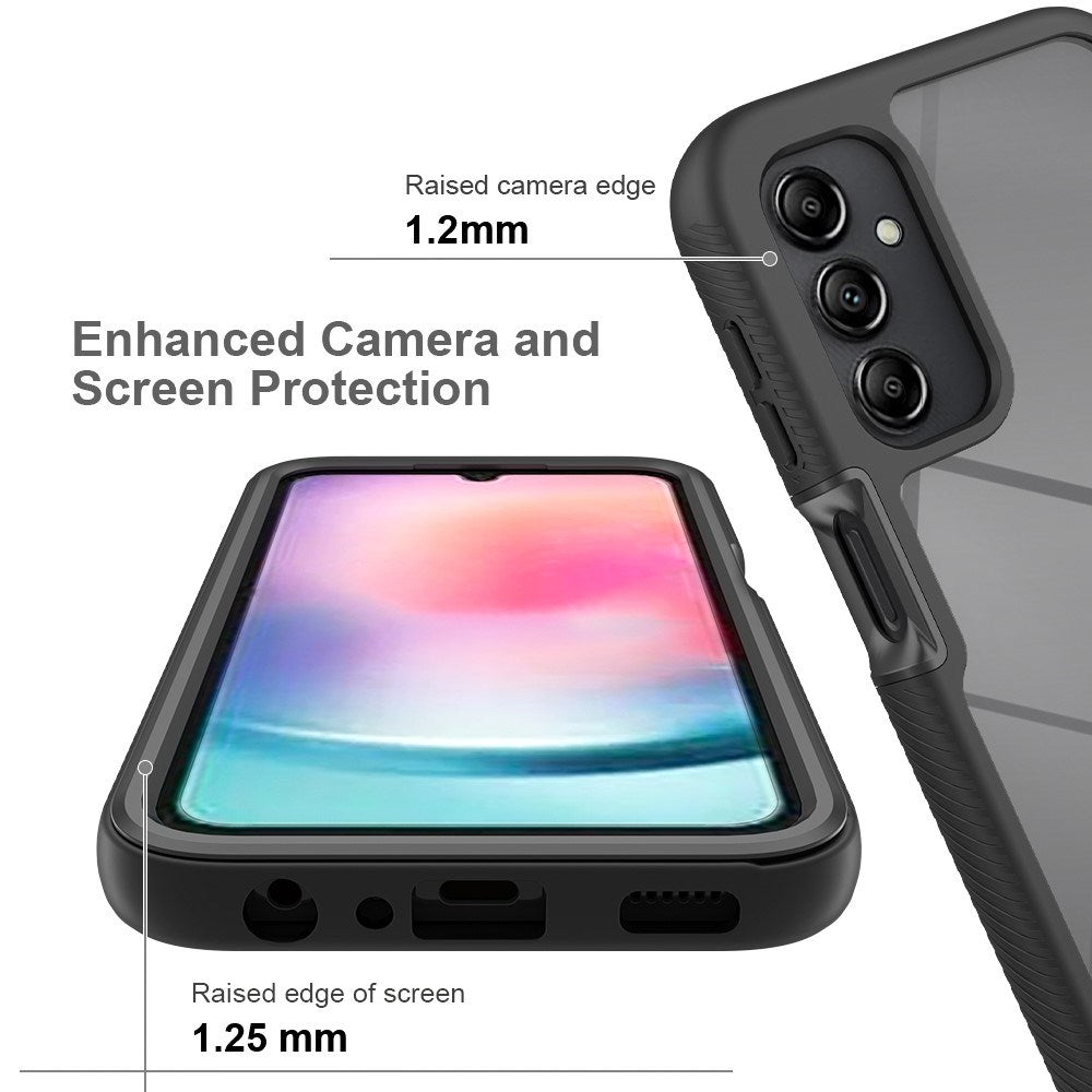 Samsung Galaxy A24 2-i-1 Plastik Cover & Skærmbeskyttelsesfilm - Gennemsigtig