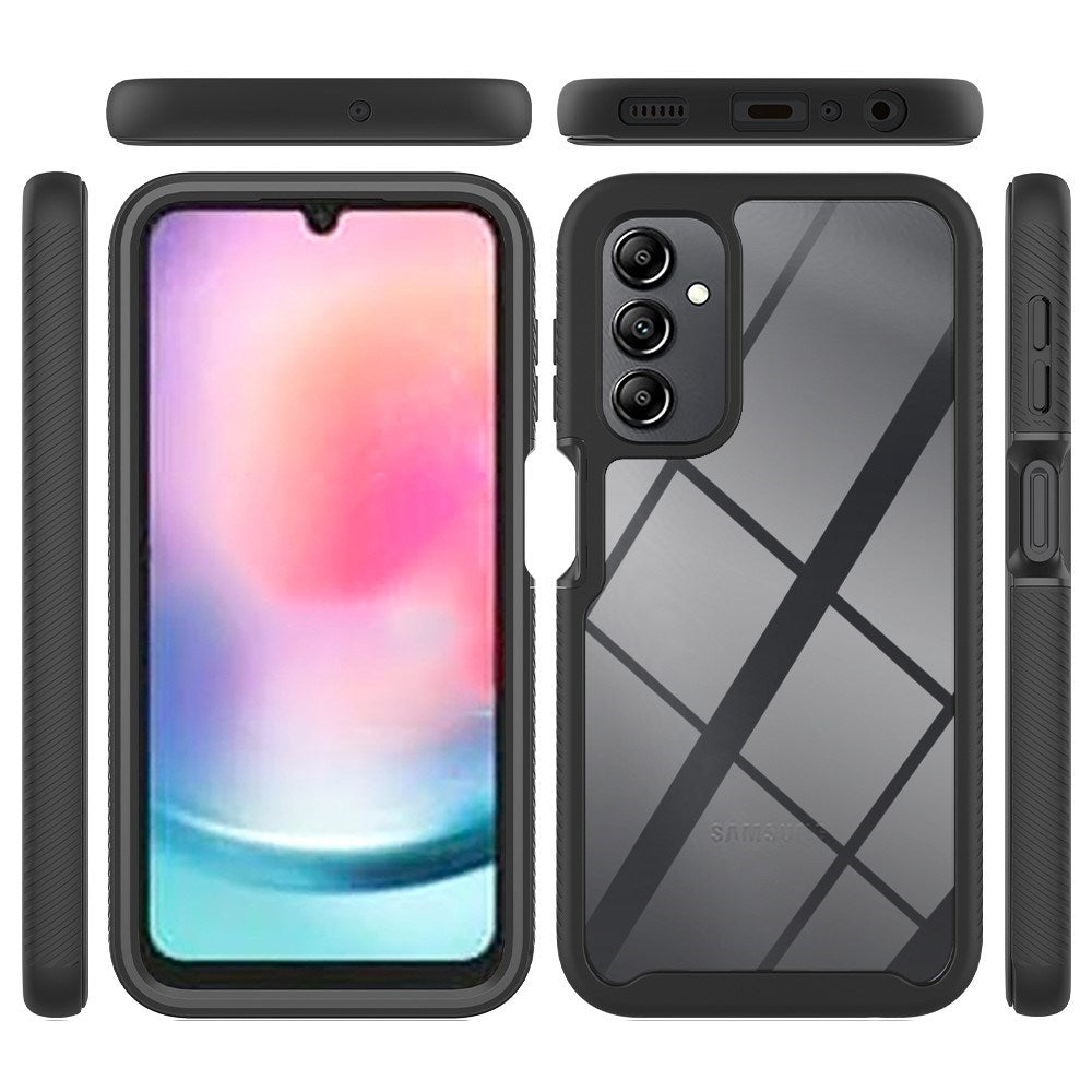 Samsung Galaxy A24 2-i-1 Plastik Cover & Skærmbeskyttelsesfilm - Gennemsigtig