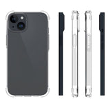 iPhone 15 Plus Shock-Proof Fleksibelt Plastik Mobil Cover - Gennemsigtig