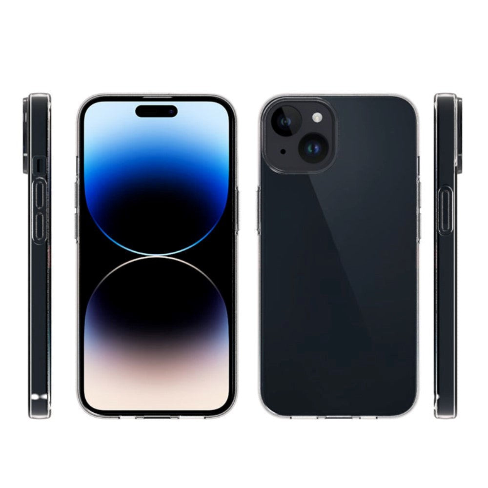 iPhone 15 Plus Fleksibel Mobil Cover - Gennemsigtig
