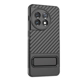 OnePlus 11 Rugged Plastik Mobil Cover m. Kickstand - Sort