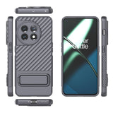 OnePlus 11 Rugged Plastik Mobil Cover m. Kickstand - Grå