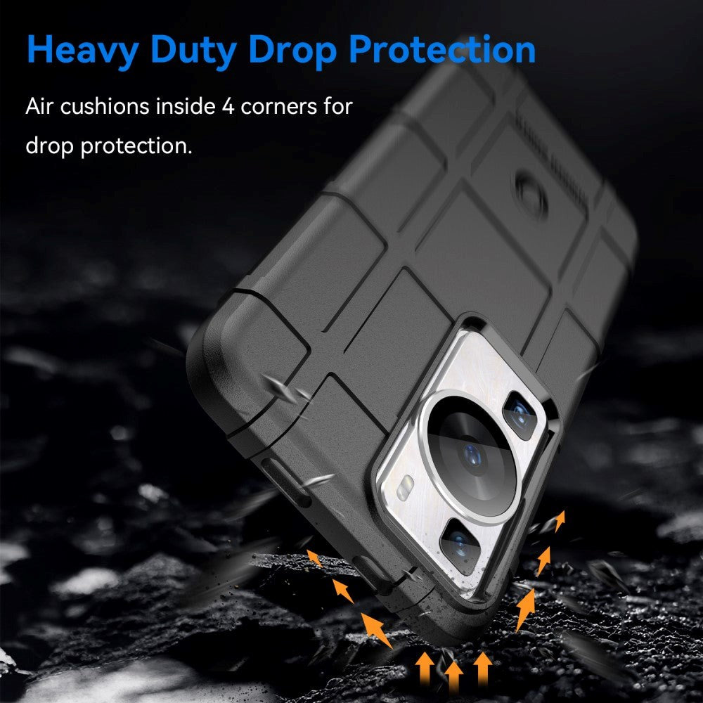 Huawei P60 Pro Rugged Shield Mobil Cover - Sort