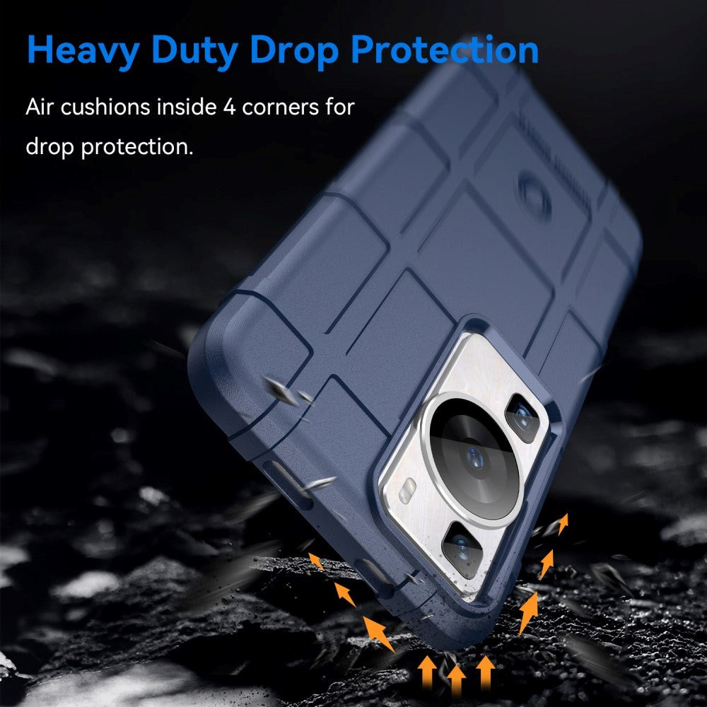 Huawei P60 Pro Rugged Shield Mobil Cover - Blå