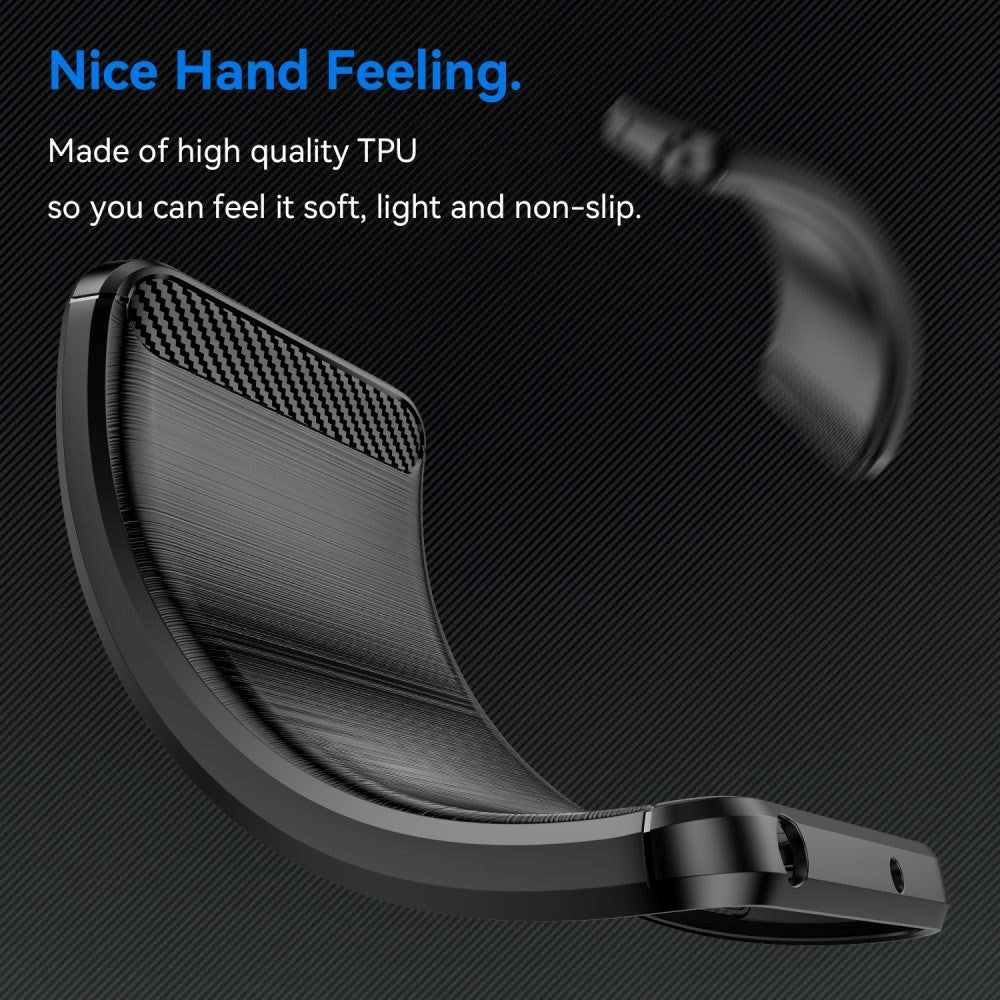 Nokia G22 Brushed Carbon Mobil Cover - Sort