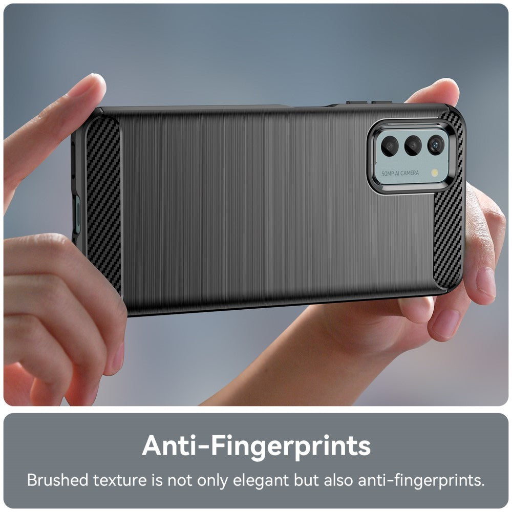 Nokia G22 Brushed Carbon Mobil Cover - Sort