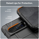 Google Pixel 8 Pro Rugged Shield Series Håndværker Mobil Cover - Sort