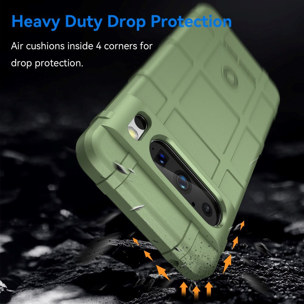 Google Pixel 8 Pro Rugged Shield Series Håndværker Mobil Cover - Grøn