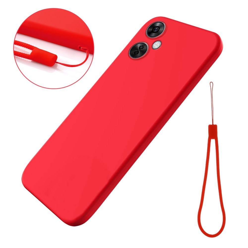 EIDERWOOD OnePlus Nord CE 3 Lite (5G) Liquid Silikone Mobil Cover m. Strop - Rød