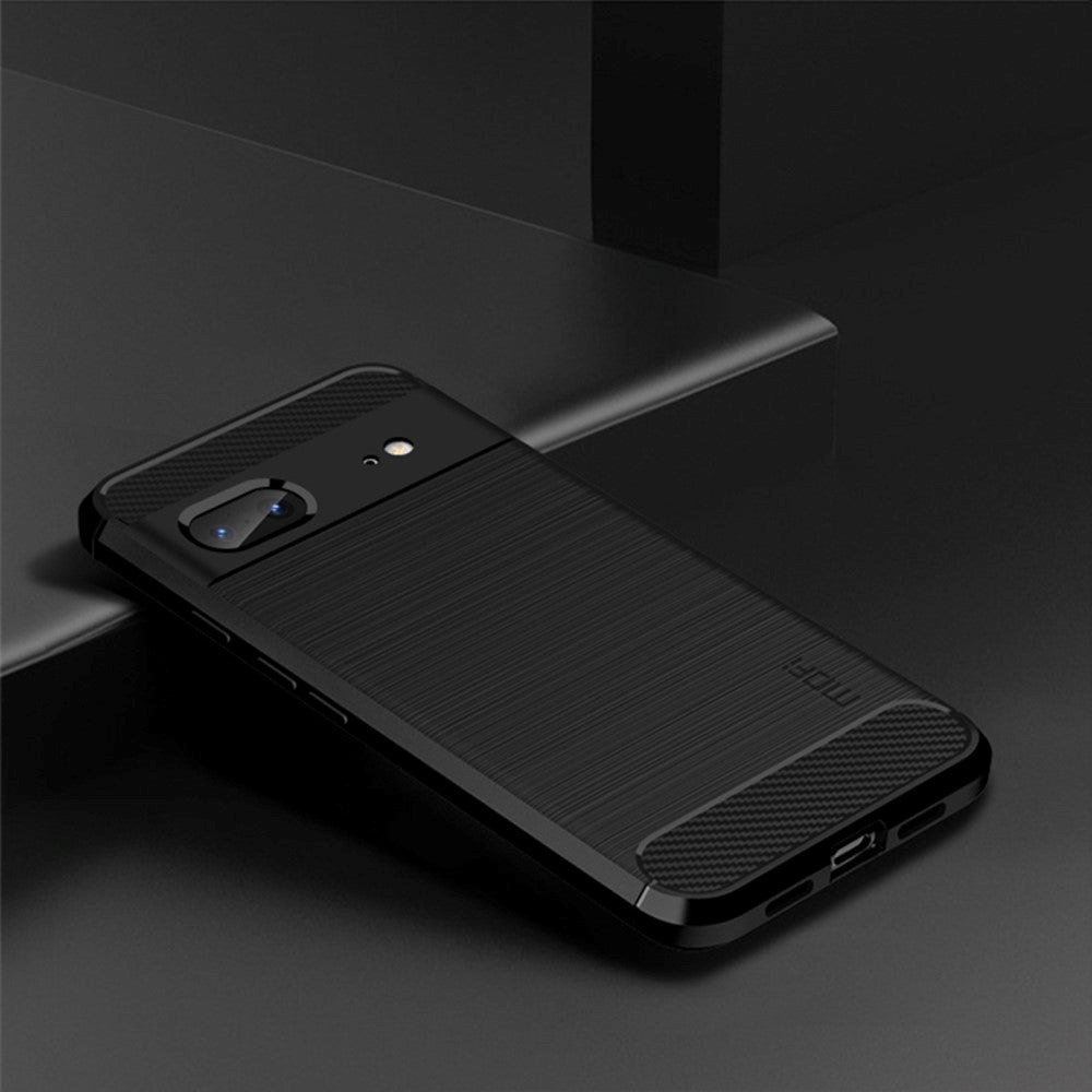Google Pixel 8 Brushed Carbon Mobil Cover - Sort