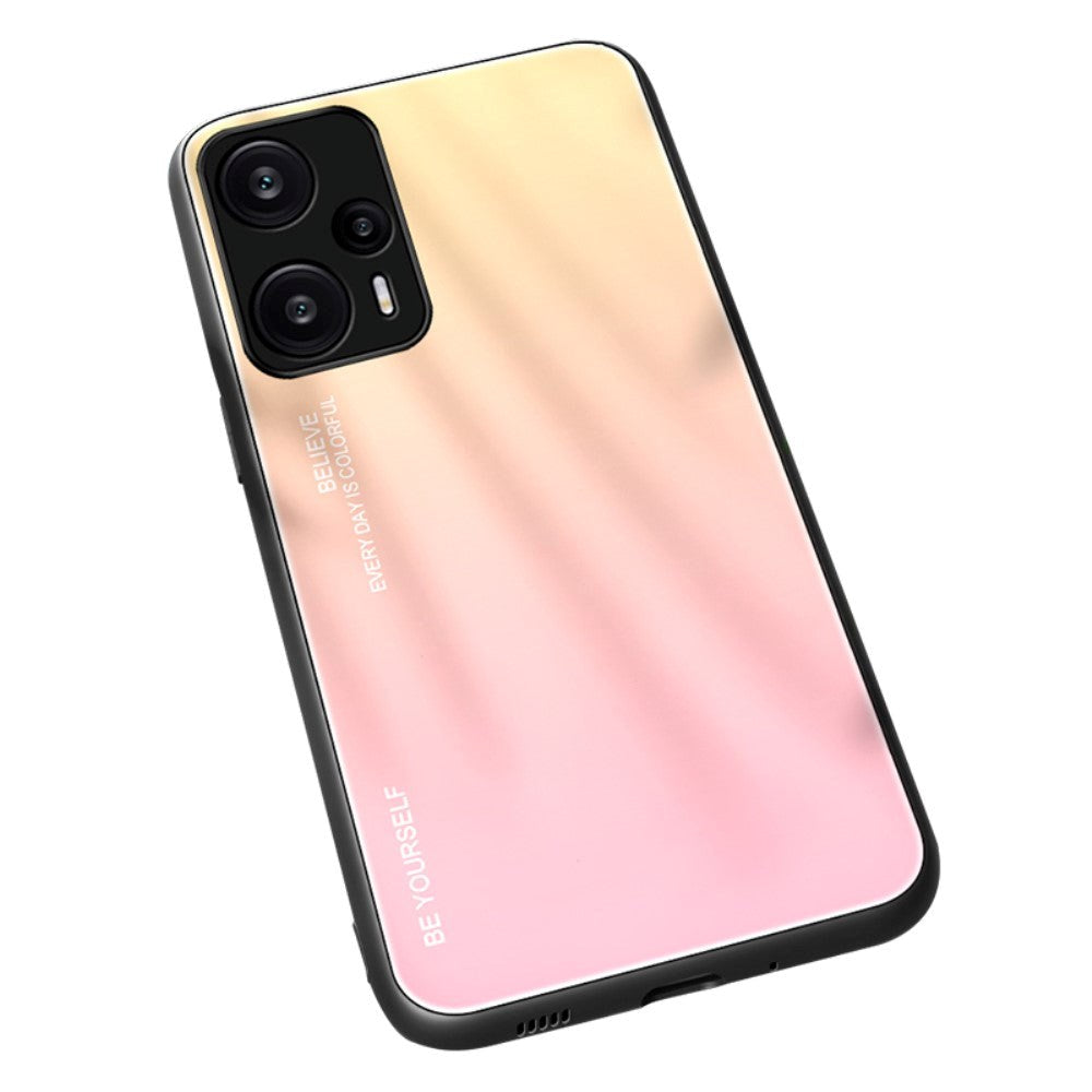 Xiaomi Poco F5 Mobil Cover m. Glas Bagside - Lyserød