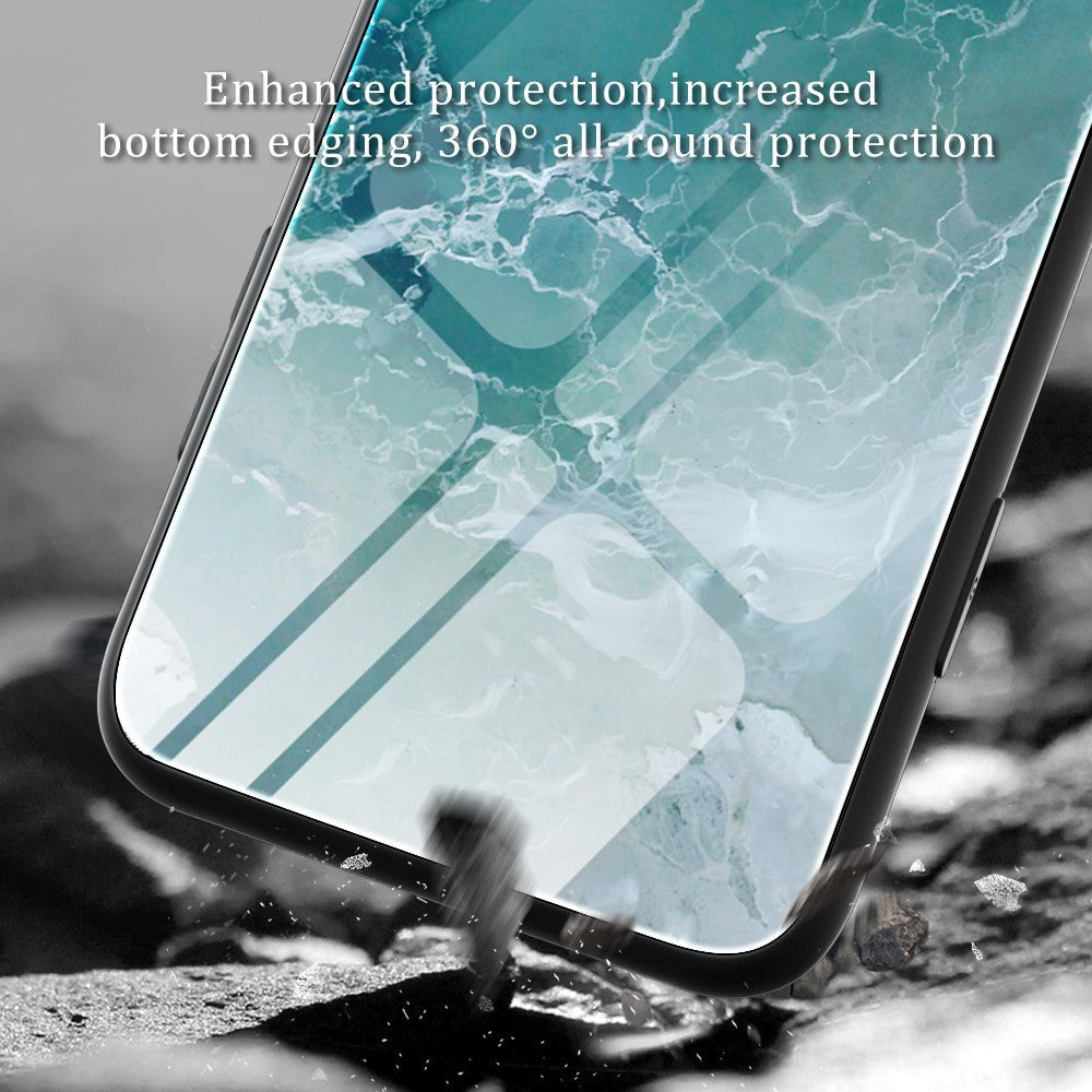 Xiaomi Poco F5 Mobil Cover m. Glasbagside - Turkis Marmor