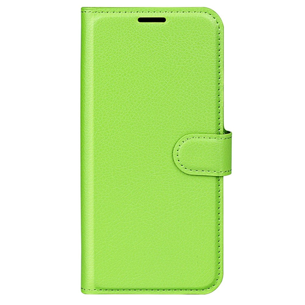 Huawei P60 Pro Litchi Læder Mobil Cover m. Pung - Grøn
