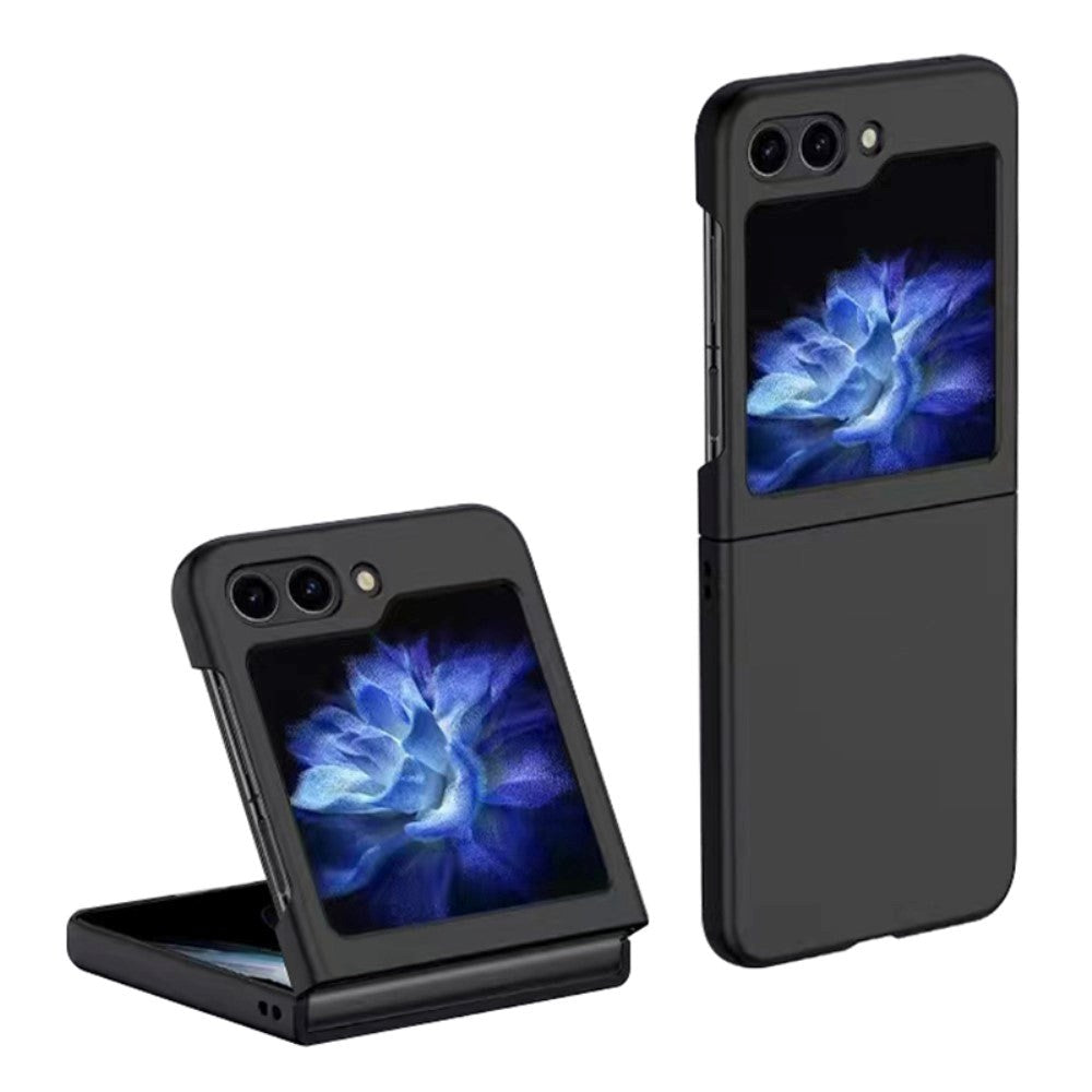 Samsung Galaxy Z Flip5 (5G) Gummibelagt Hård Plastik Mobil Cover - Sort