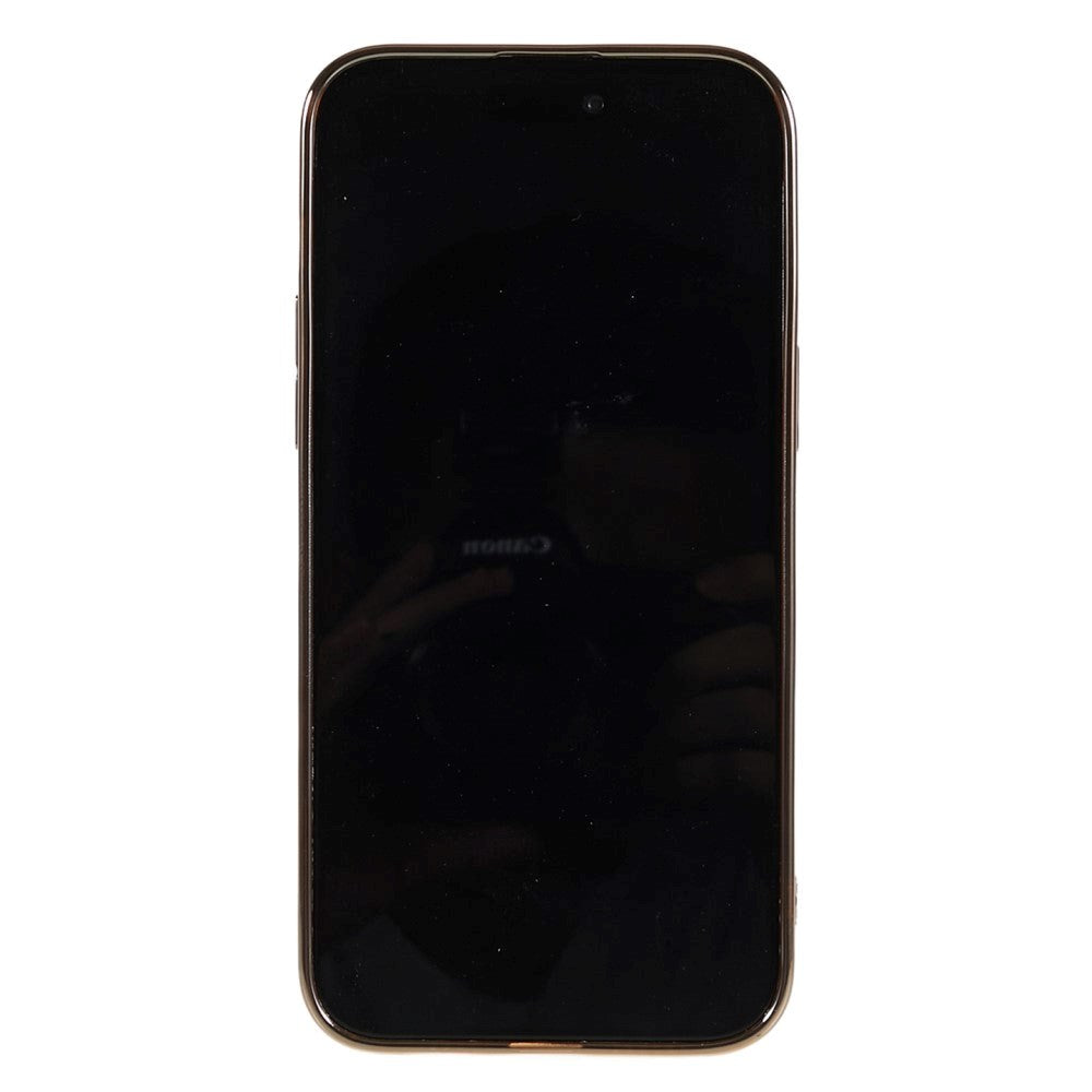 iPhone 13 Pro Skinnende Fleksibel Plastik Mobil Cover - Bølget Design - Guld