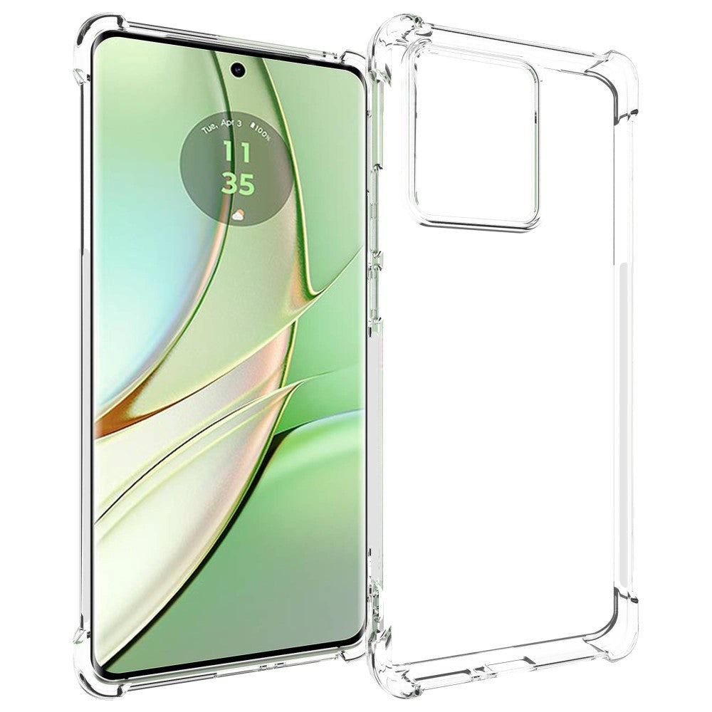 Motorola Edge 40 Shockproof Fleksibelt Plastik Bagside Mobil Cover - Gennemsigtig