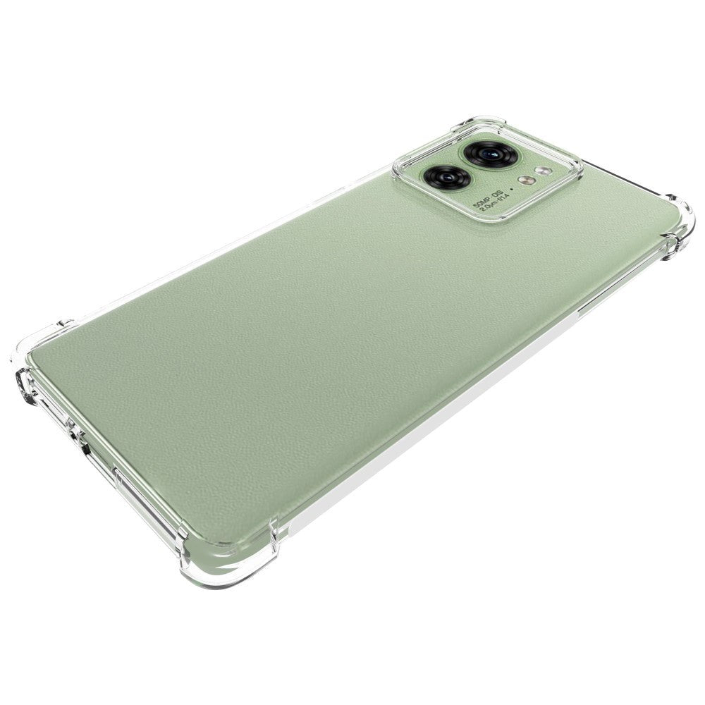 Motorola Edge 40 Shockproof Fleksibelt Plastik Bagside Mobil Cover - Gennemsigtig