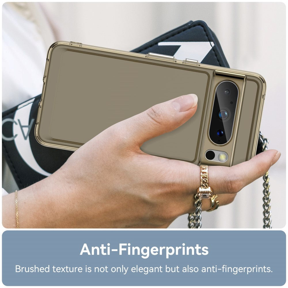 Google Pixel 8 Pro Fleksibelt Plastik Mobil Cover - Gennemsigtig / Grå