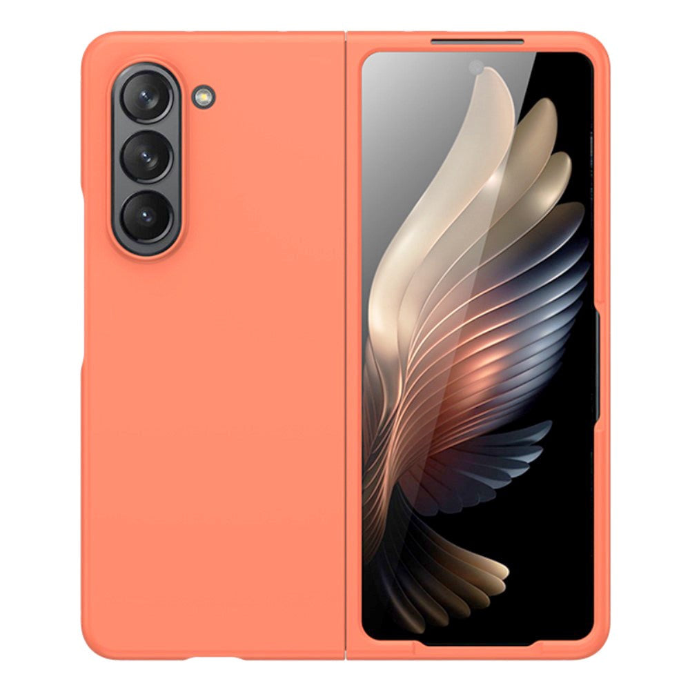 Samsung Galaxy Z Fold5 (5G) Gummibelagt Hård Plastik Mobil Cover - Orange