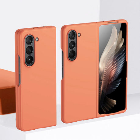 Samsung Galaxy Z Fold5 (5G) Gummibelagt Hård Plastik Mobil Cover - Orange