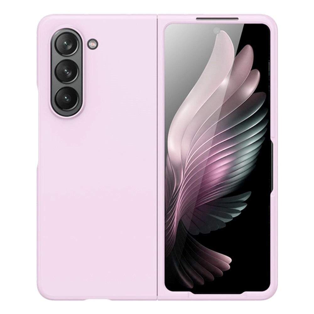 Samsung Galaxy Z Fold5 (5G) Gummibelagt Hård Plastik Mobil Cover - Lyserød