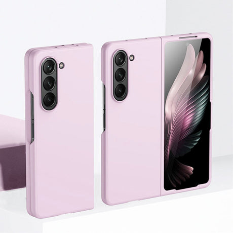 Samsung Galaxy Z Fold5 (5G) Gummibelagt Hård Plastik Mobil Cover - Lyserød