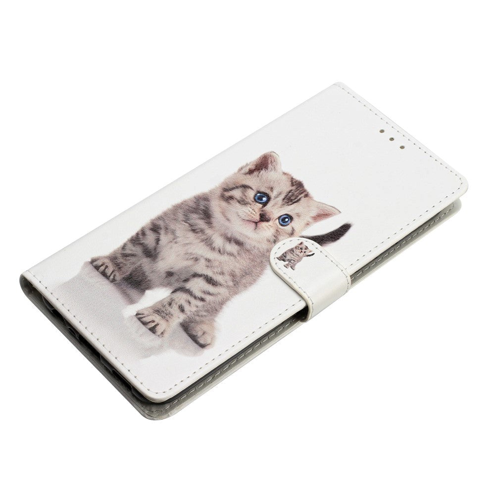 Xiaomi Redmi 12C Kunst Læder Mobil Cover m. Pung og Strop - Kattekilling