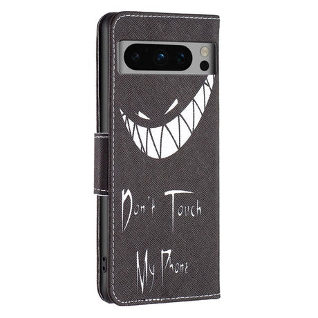 Google Pixel 8 Pro Læder Mobil Cover m. Pung - "Don't Touch My Phone"