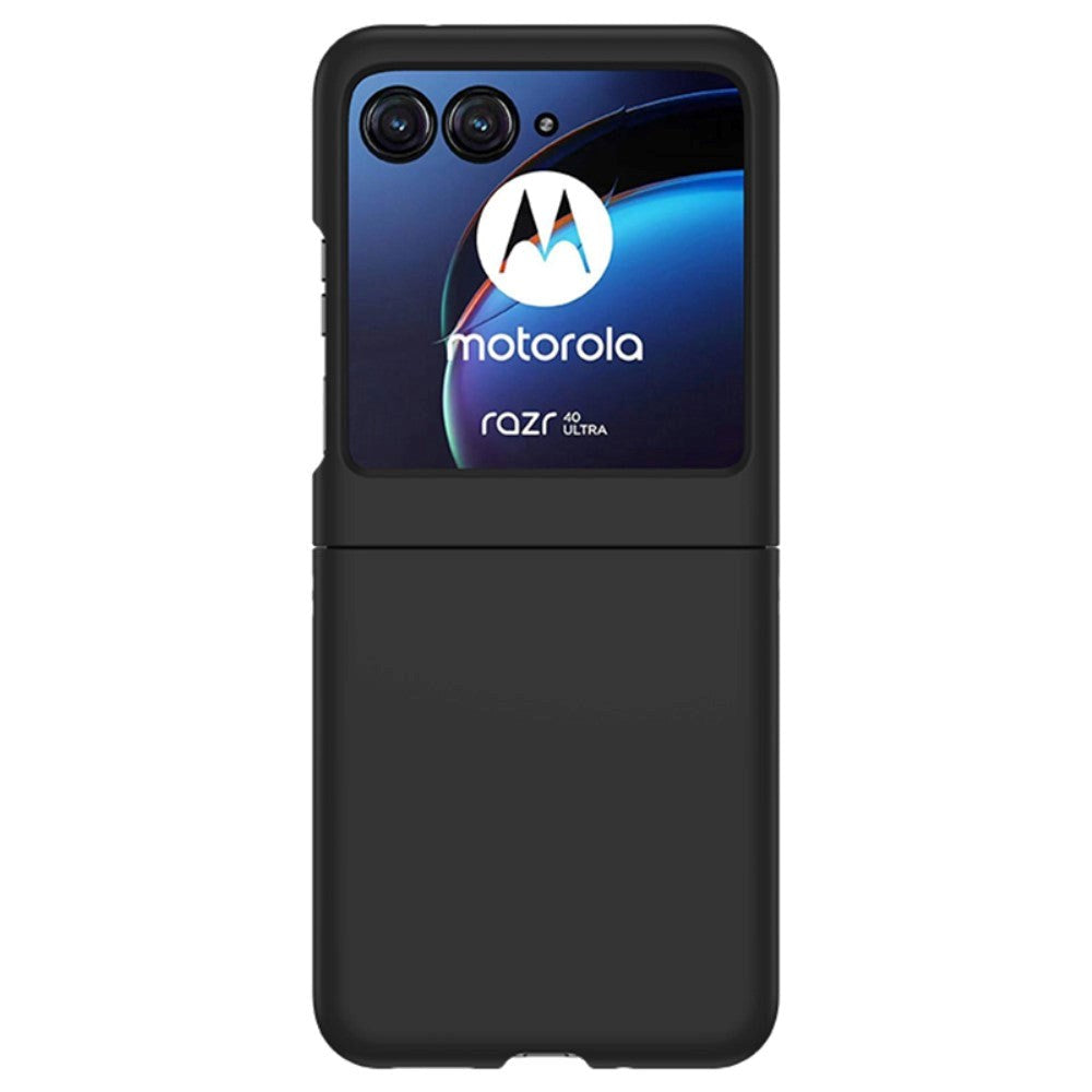 Motorola Razr 40 Ultra Hårdt Plastik Mobil Cover - Sort